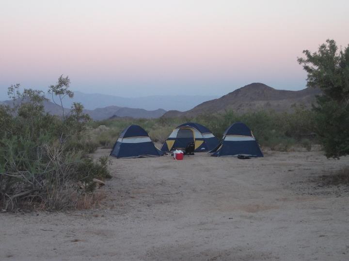 camping in mojave