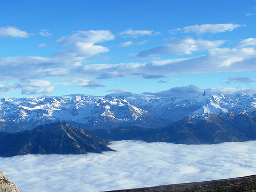 swiss alps hot air balloon