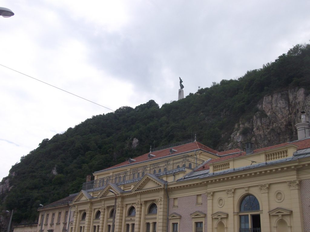 statue on a hill