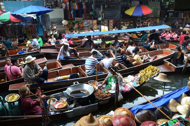 thailand floating market