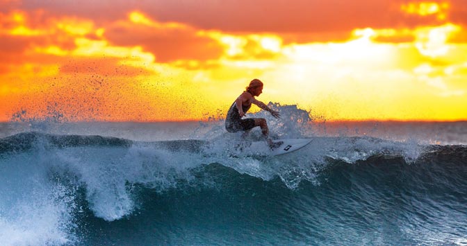 surfing in weligama