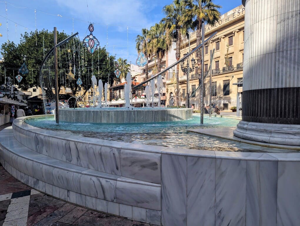 fountain and a big plaza