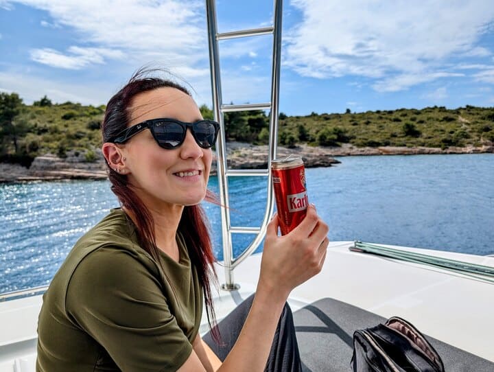 drinking beer